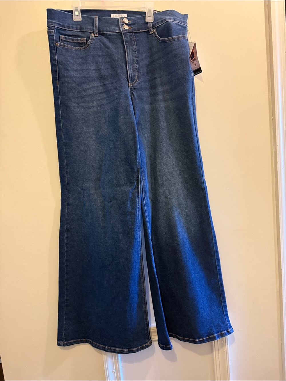 sofia by sofia vergara Dark Blue Wide-Leg High-Rise Jeans - Picture 2 of 5